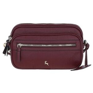 NWT Ashwood Leather Ladies Box Bag in Wine